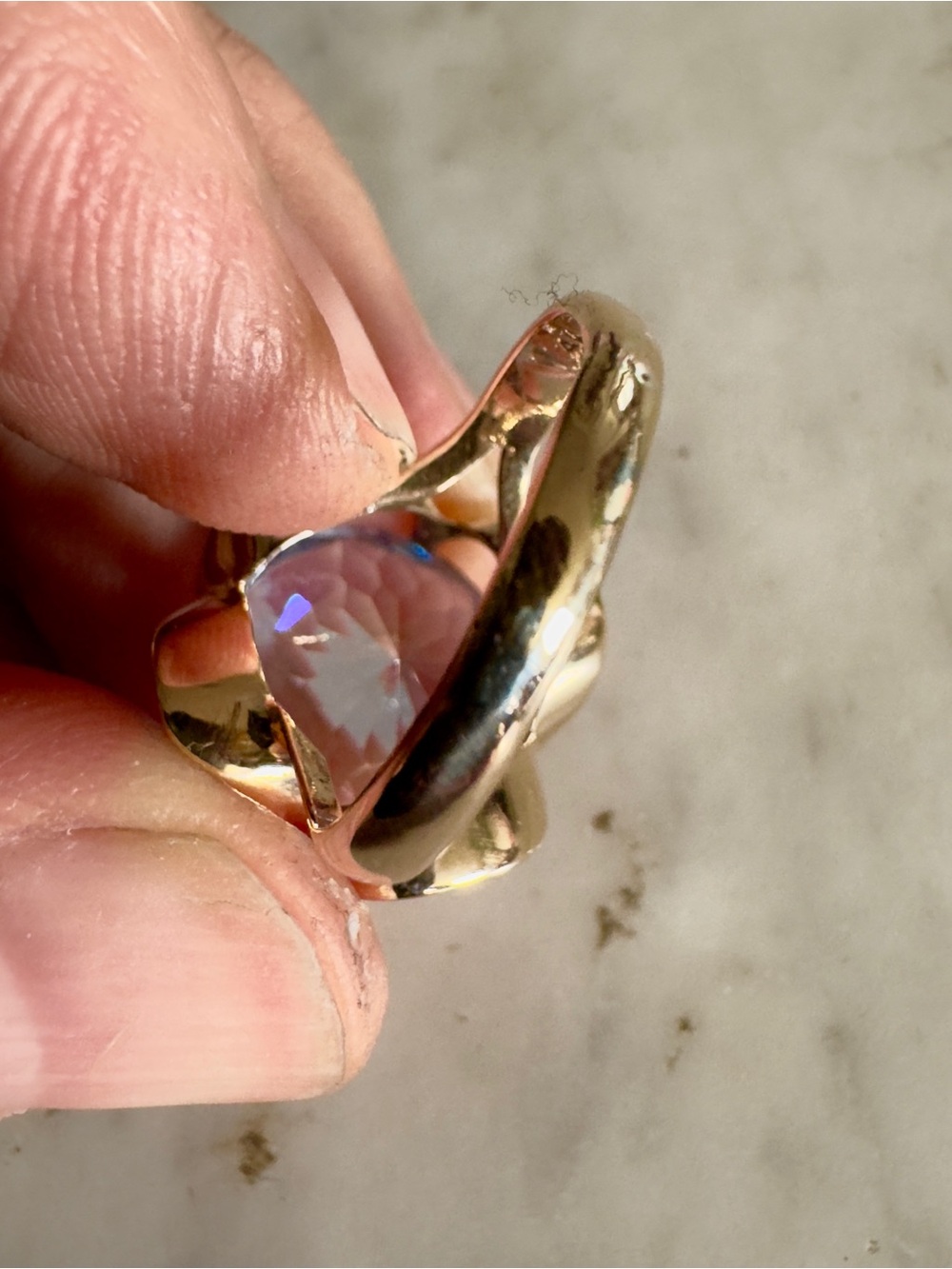 14k Blue Topaz Ring - Picture 9 of 10